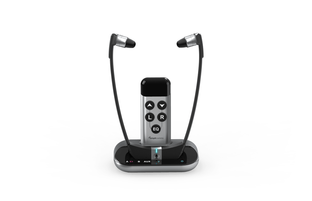 Amplicomms TV3500 wireless TV listener Hearing direct- HearingDirect UK