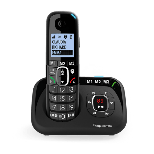 Amplicomms BT1580 Cordless amplified phone with answering machine Hearing direct- HearingDirect UK