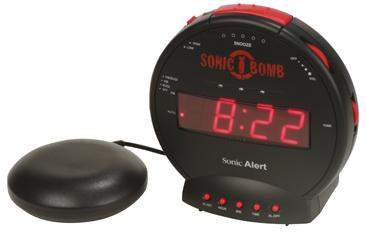 Sonic Bomb SBB500SS Loud Vibrating Alarm Clock-HearingDirect-type_Loud alarm clock,type_Vibrating pad