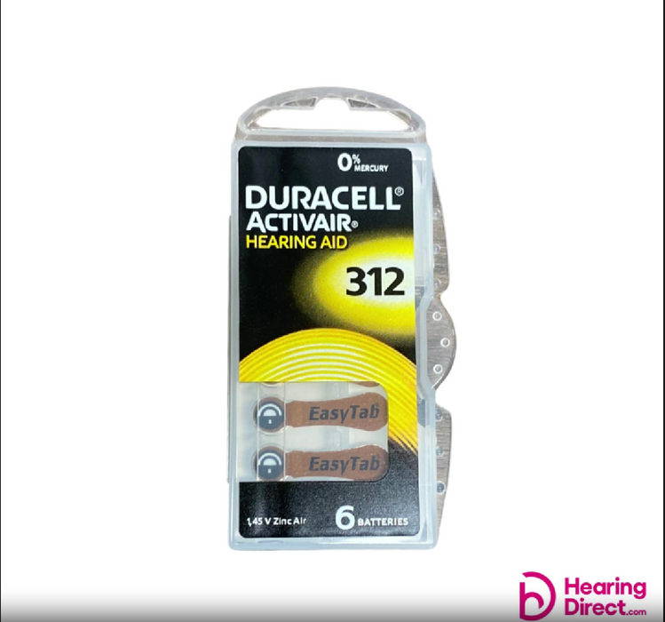 Duracell Activair Batteries Size 312
