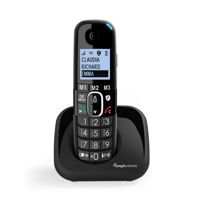 Amplicomms BT1500 Cordless amplified phone Hearing direct- HearingDirect UK