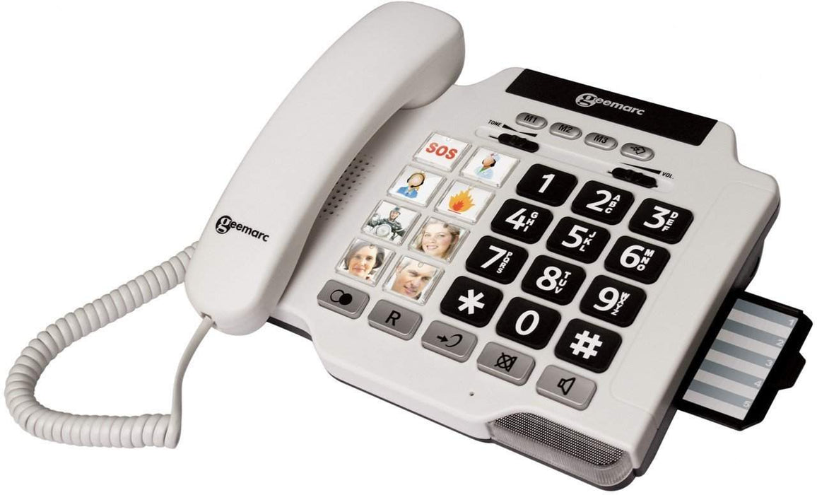Geemarc PhotoPhone 100 Photo ID Amplified Telephone-HearingDirect-brand_Geemarc,type_Big Button Phones