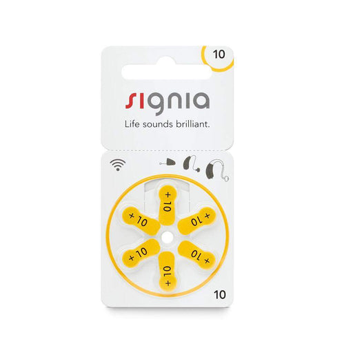 Signia Hearing Aid Batteries Size 10-HearingDirect-brand_Signia,price_£2 - £2.99,size_Size 10,type_Pack of 6