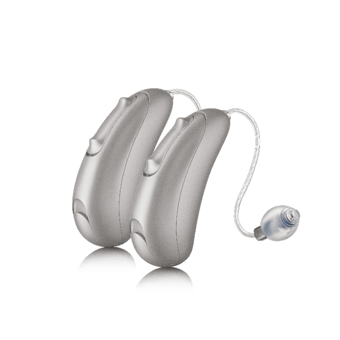 Unitron moxi blu pair of hearing aid platinum colour
